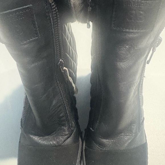 Baldinini Black Quilted Winter Boots with Faux Fur - Picture 4 of 9